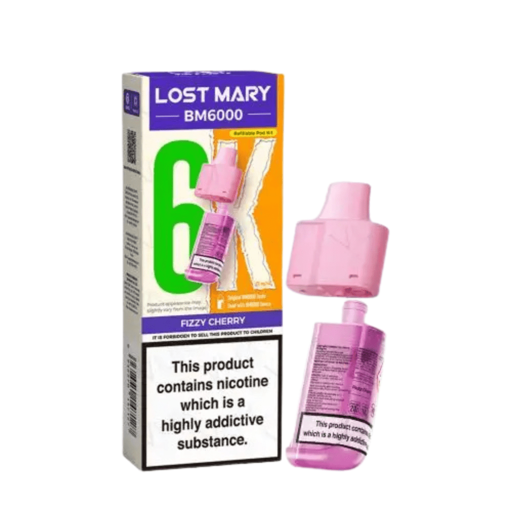 Lost Mary BM6000 Prefilled Pods - Eliquid Base - Fizzy Cherry