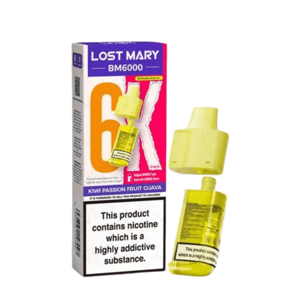 Lost Mary BM6000 Prefilled Pods - Eliquid Base - Kiwi assion Fruit Guava