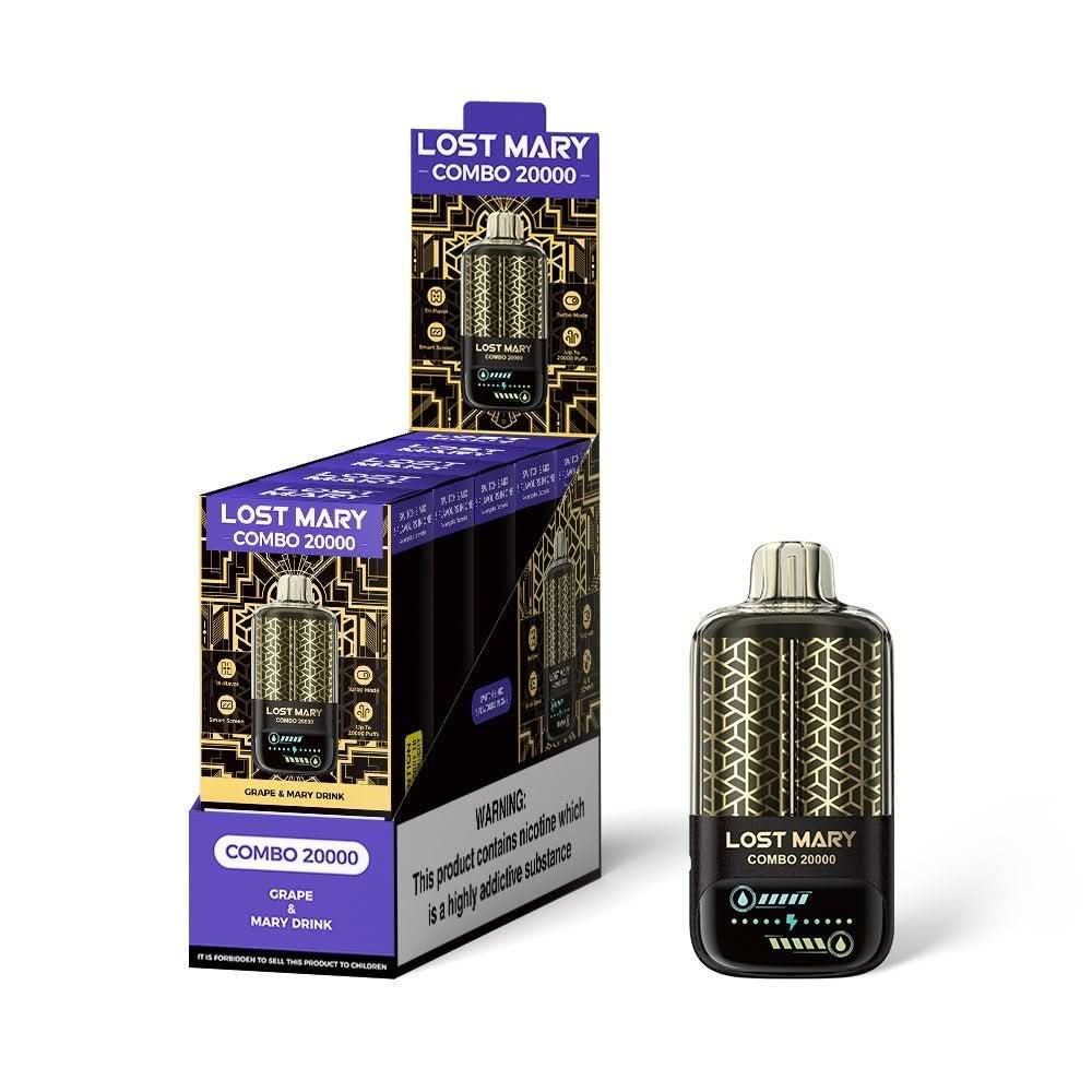 Lost Mary Combo 20k Disposable Vape Device  - Grape & Mary Drink