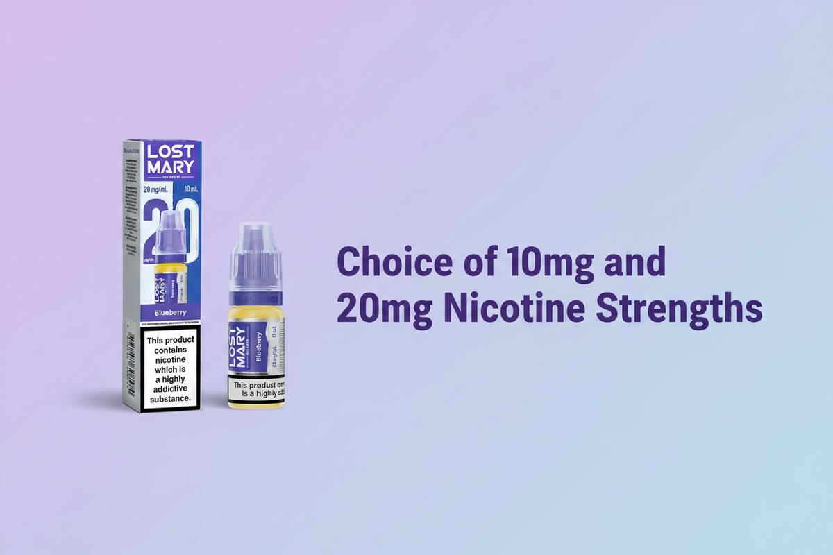 Choice of 10mg and 20mg Nicotine Strengths