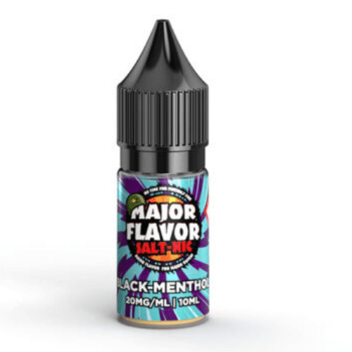 Major Flavor Nic Salts 10ml - Pack of 5 - Eliquid Base - Black - Menthol