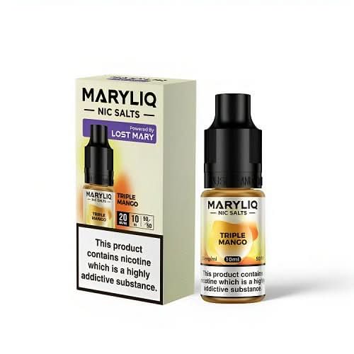 Maryliq 10ml Nic Salt E - Liquid - Pack of 10 - Eliquid Base - Triple Mango
