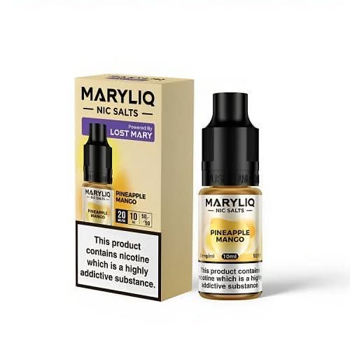 Maryliq 10ml Nic Salt E - Liquid - Pack of 10 - Eliquid Base - Pineapple Mango