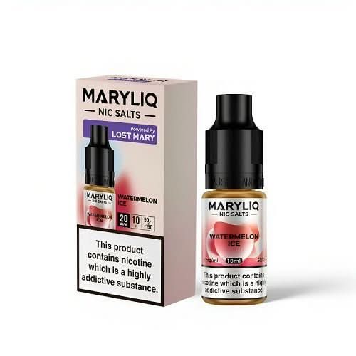 Maryliq 10ml Nic Salt E - Liquid - Pack of 10 - Eliquid Base - Watermelon Ice