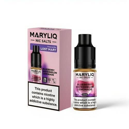 Maryliq 10ml Nic Salt E - Liquid - Pack of 10 - Eliquid Base - Blueberry Watermelon Lemonade