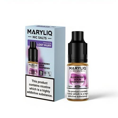 Maryliq 10ml Nic Salt E - Liquid - Pack of 10 - Eliquid Base - Blueberry Sour Raspberry