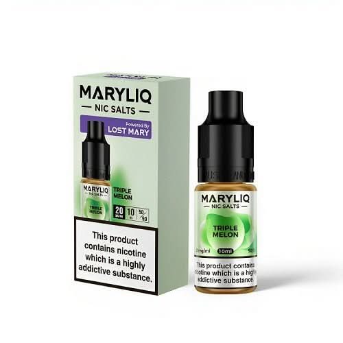 Maryliq 10ml Nic Salt E - Liquid - Pack of 10 - Eliquid Base - Triple Melon