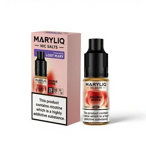 Maryliq 10ml Nic Salt E - Liquid - Pack of 10 - Eliquid Base - Double Apple