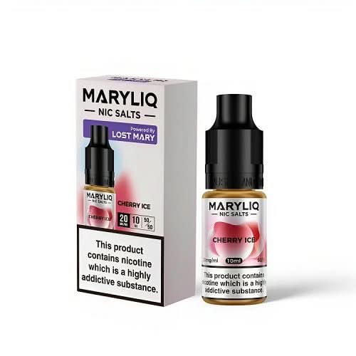 Maryliq 10ml Nic Salt E - Liquid - Pack of 10 - Eliquid Base - Cherry Ice