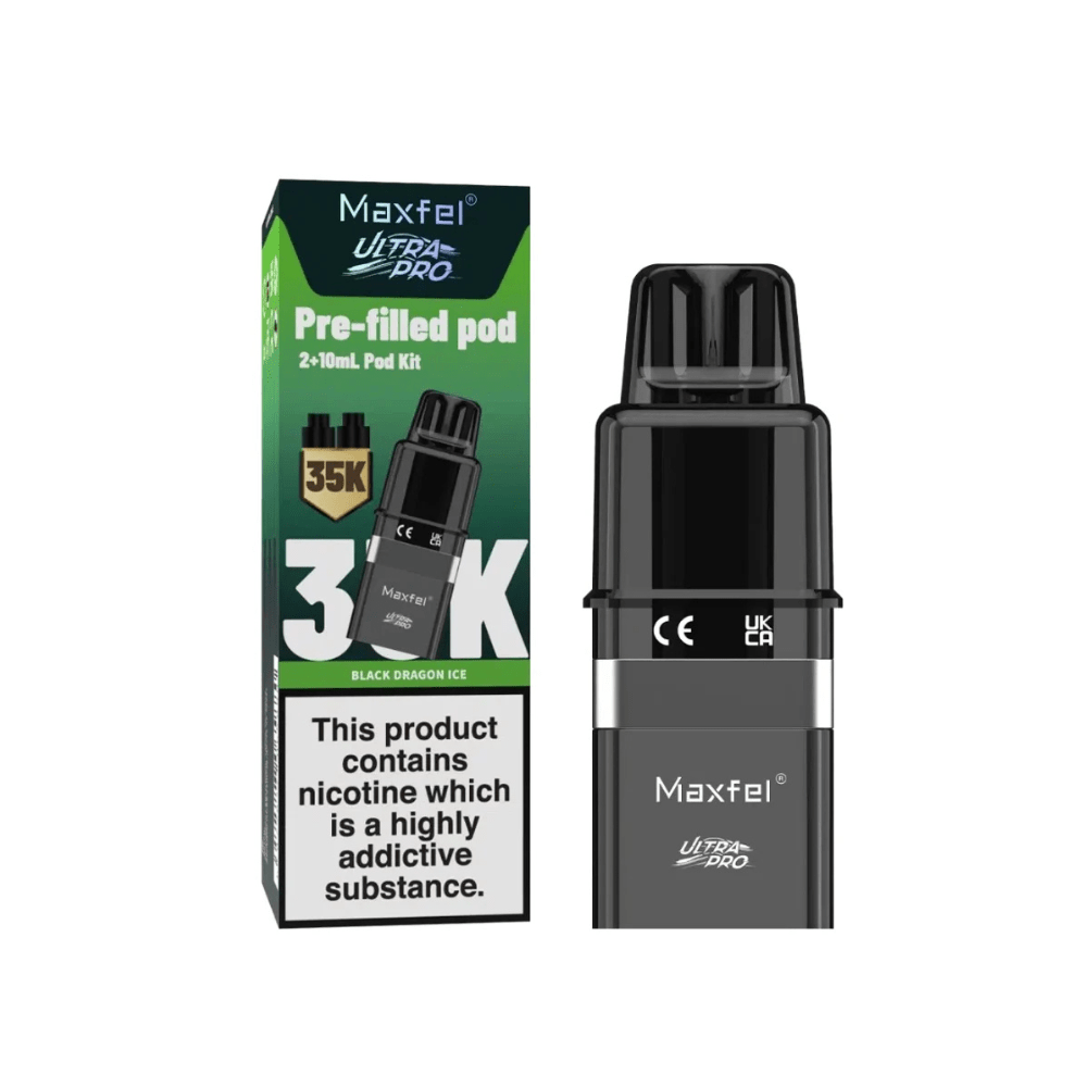 Maxfel Ultra Pro 35K Refill Pods - Eliquid Base - Black Dragon Ice