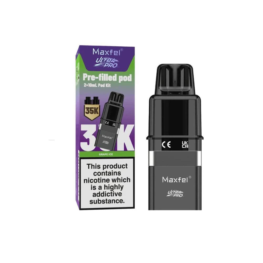 Maxfel Ultra Pro 35K Refill Pods - Eliquid Base - Grape Ice
