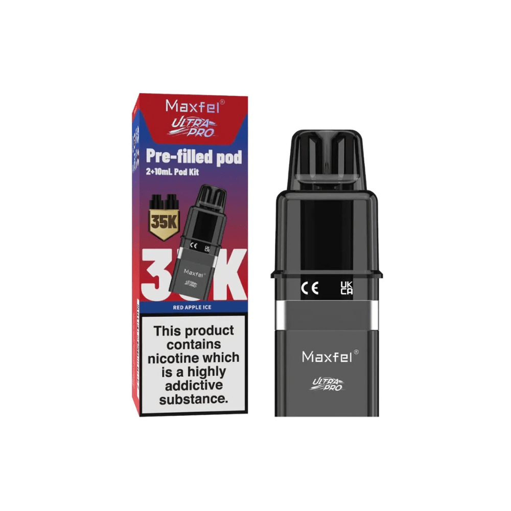 Maxfel Ultra Pro 35K Refill Pods - Eliquid Base - Red Apple Ice