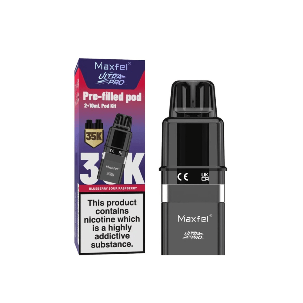 Maxfel Ultra Pro 35K Refill Pods - Eliquid Base - Blueberry Sour Raspberry