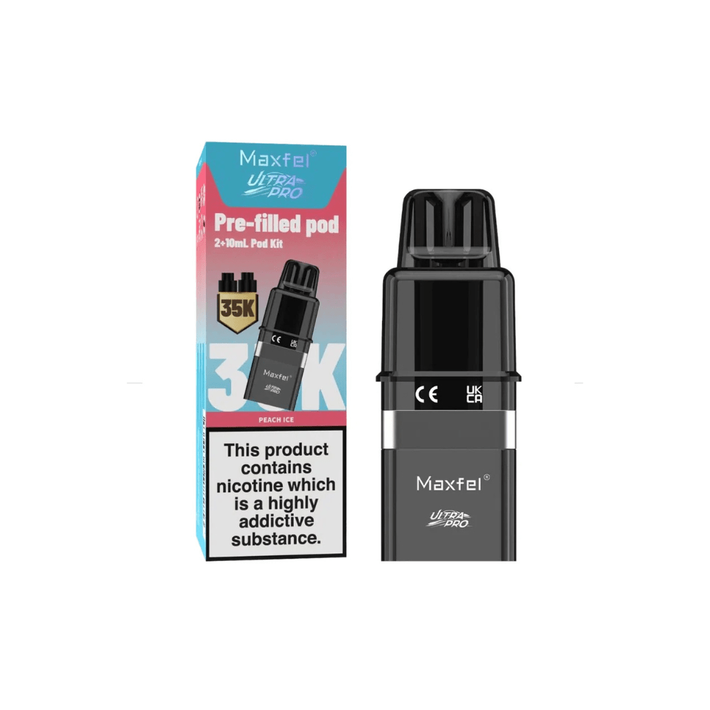 Maxfel Ultra Pro 35K Refill Pods - Eliquid Base - Peach Ice