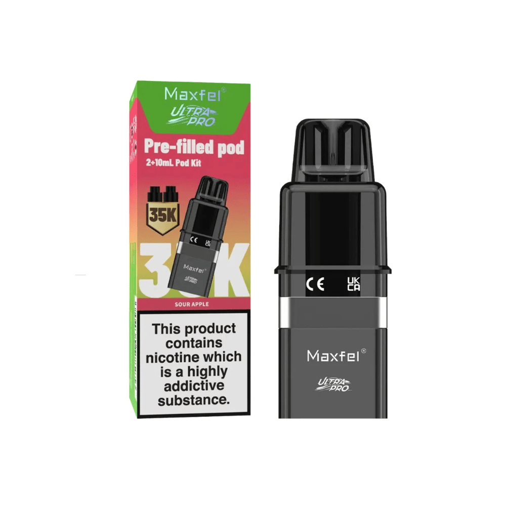 Maxfel Ultra Pro 35K Refill Pods - Eliquid Base - Sour Apple