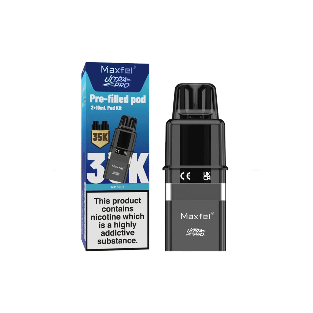 Maxfel Ultra Pro 35K Refill Pods - Eliquid Base - Mr Blue