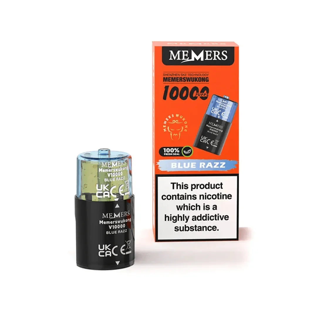 MEMERS vape device and packaging on a white background