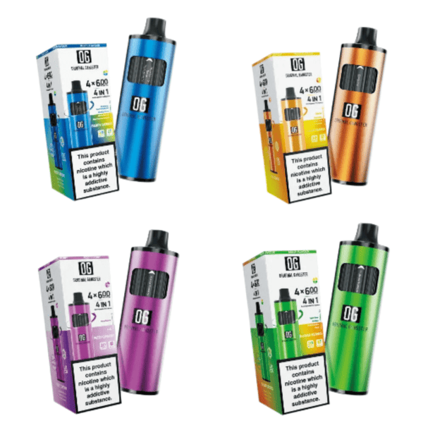 OG 2400 Puffs 4 in 1 Disposable Vape Device- 20MG - Eliquid Base