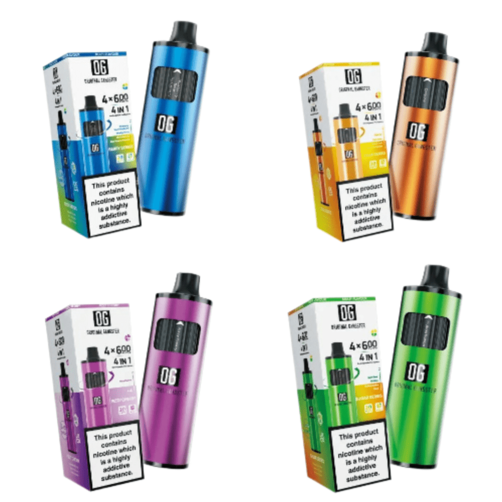 OG 2400 Puffs 4 in 1 Disposable Vape Device - Pack Of 5 - Eliquid Base - Berry Series