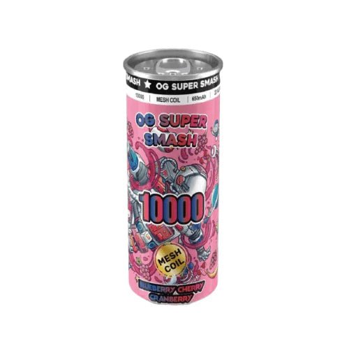 OG Super Smash 10000 Disposable Vape Device - Eliquid Base - Blueberry Cherry’s Cranberry