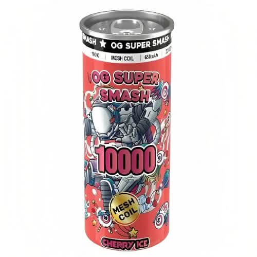 OG Super Smash 10000 Disposable Vape Device - Eliquid Base - Cherry Ice