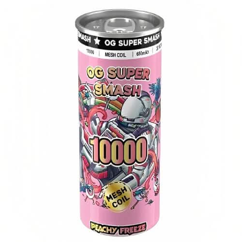 OG Super Smash 10000 Disposable Vape Device - Eliquid Base - Peachy Freeze