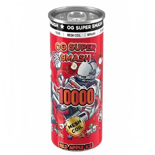 OG Super Smash 10000 Disposable Vape Device - Eliquid Base - Red Apple Ice