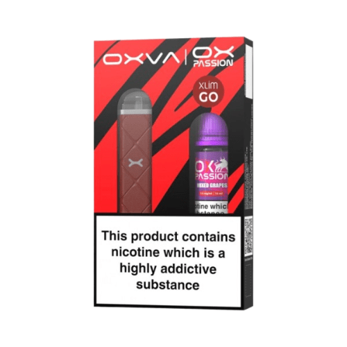 Oxva Xlim Go Pod Kit OX Passion Nic Salt Bundle - Eliquid Base - Red / Mixed Grape