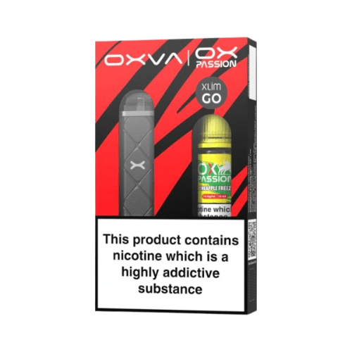 Oxva Xlim Go Pod Kit OX Passion Nic Salt Bundle - Eliquid Base - Dark Grey / Pineapple Freeze