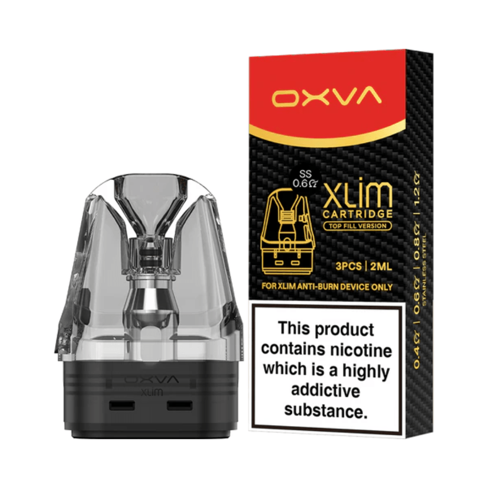 Oxva Xlim Stainless Steel Replacement Pods - Eliquid Base - 0.6 - ohm