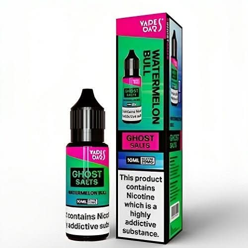 Pack of 10 Vapes Bar Ghost Salts 10ml Nic Salt E - liquid - Eliquid Base - Watermelon Bull