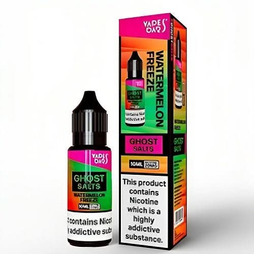 Pack of 10 Vapes Bar Ghost Salts 10ml Nic Salt E - liquid - Eliquid Base - Watermelon Freeze