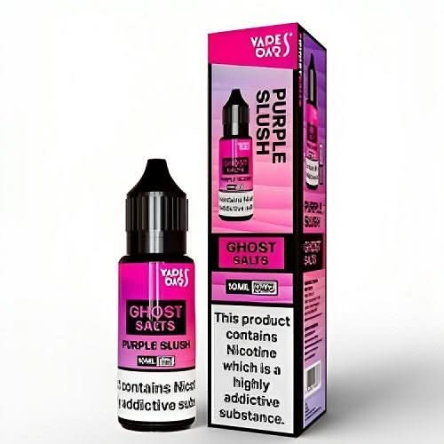 Pack of 10 Vapes Bar Ghost Salts 10ml Nic Salt E - liquid - Eliquid Base - Purple Slush