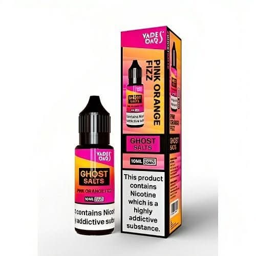 Pack of 10 Vapes Bar Ghost Salts 10ml Nic Salt E - liquid - Eliquid Base - Pink Orange Fizz
