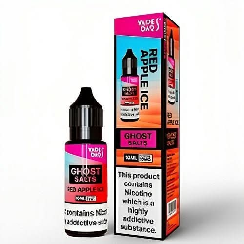 Pack of 10 Vapes Bar Ghost Salts 10ml Nic Salt E - liquid - Eliquid Base - Red Apple Ice