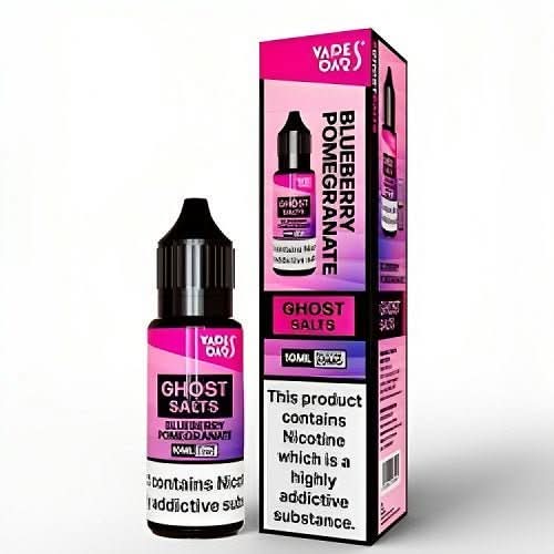Pack of 10 Vapes Bar Ghost Salts 10ml Nic Salt E - liquid - Eliquid Base - Blueberry Pomegranate