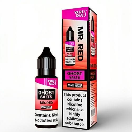 Pack of 10 Vapes Bar Ghost Salts 10ml Nic Salt E - liquid - Eliquid Base - Mr Red