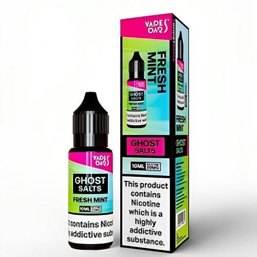 Pack of 10 Vapes Bar Ghost Salts 10ml Nic Salt E - liquid - Eliquid Base - Fresh Mint