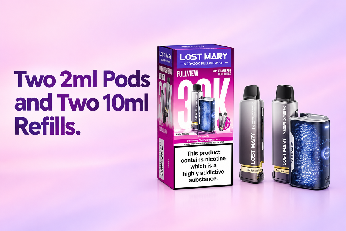 Two 2ml Pods and Two 10ml Refills