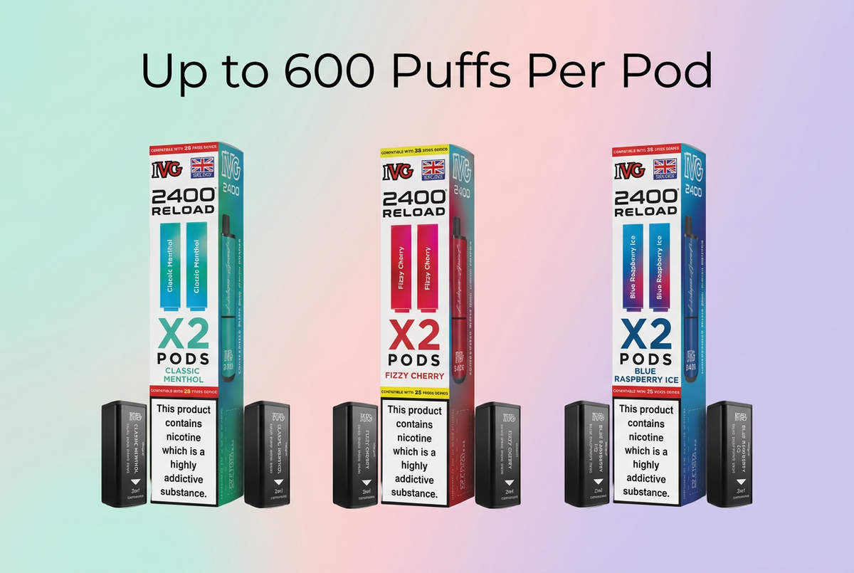 Up to 600 Puffs Per Pod