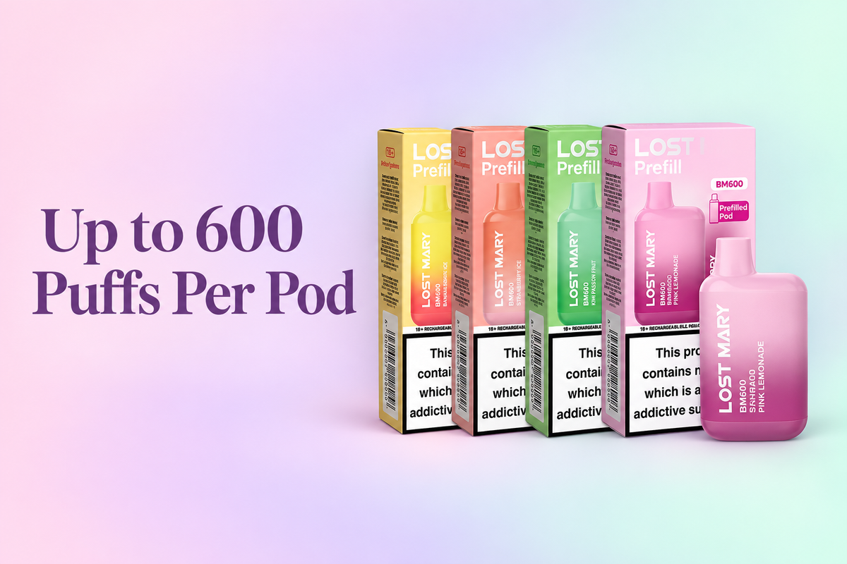 Up to 600 Puffs Per Pod