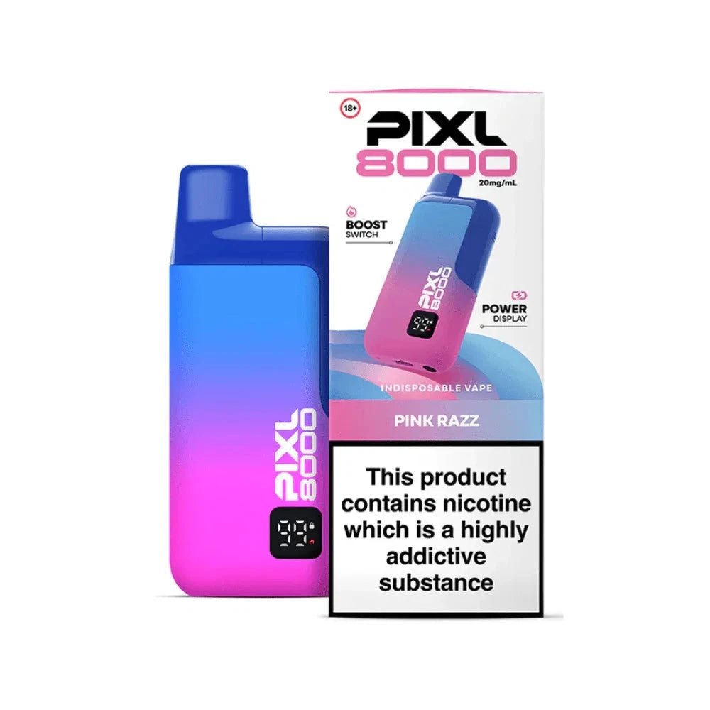 Pixl 8000 Prefilled Vape Pod Kit - Eliquid Base - Pink Razz