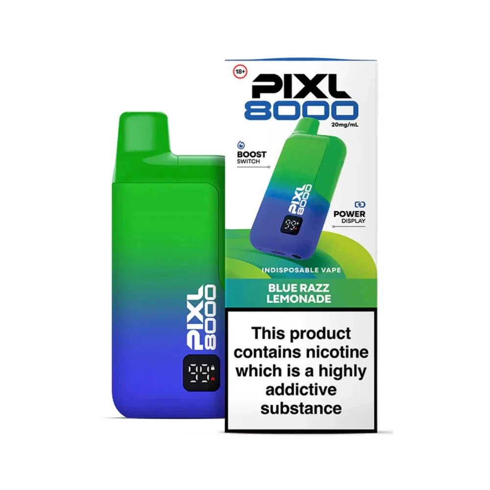 Pixl 8000 Prefilled Vape Pod Kit - Eliquid Base - Blue Razz Lemonade