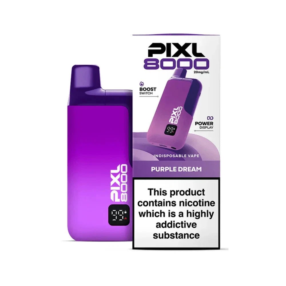 Pixl 8000 Prefilled Vape Pod Kit - Eliquid Base - Purple Dream