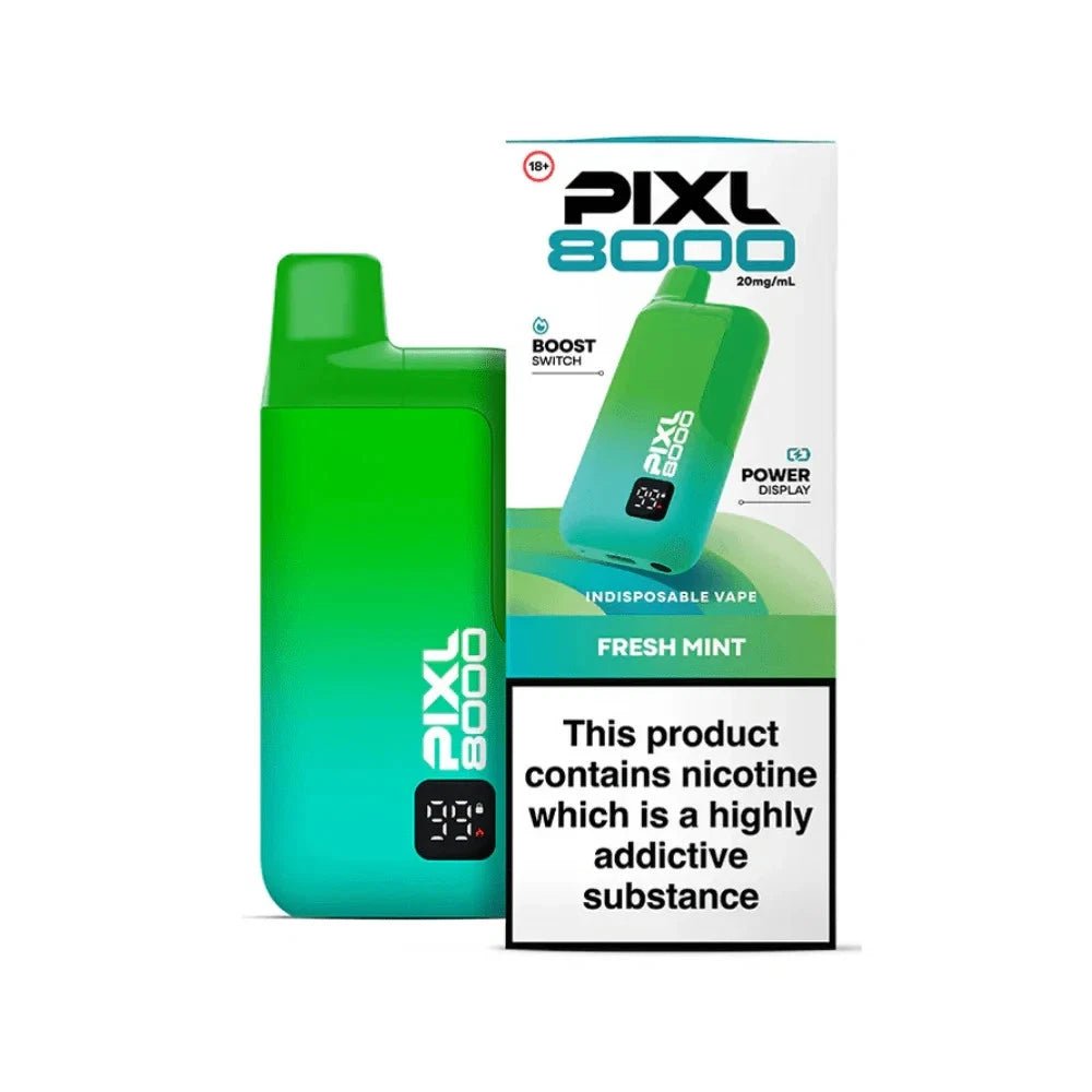 Pixl 8000 Prefilled Vape Pod Kit - Eliquid Base - Fresh Mint