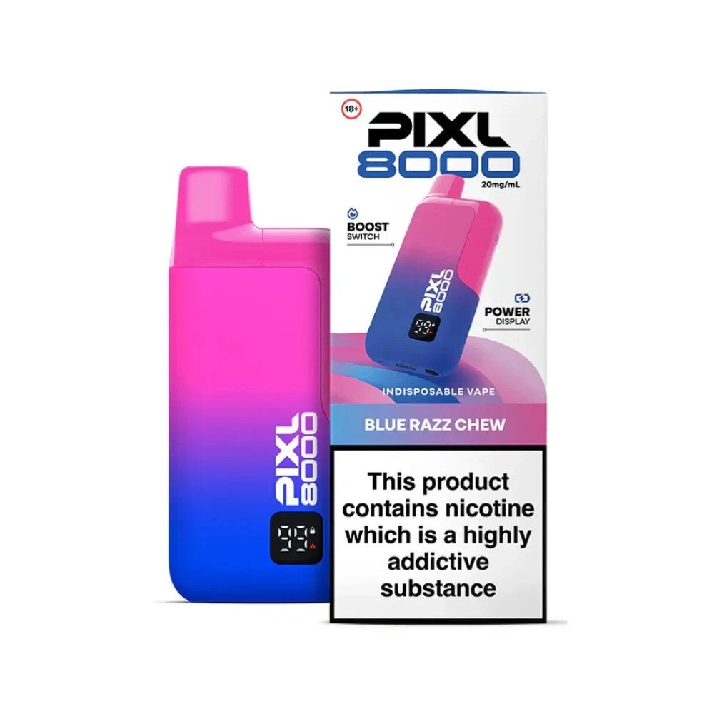 Pixl 8000 Prefilled Vape Pod Kit - Eliquid Base - Blue Razz Chew