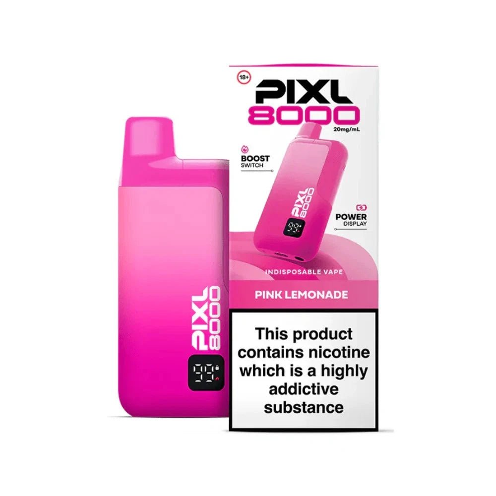 Pixl 8000 Prefilled Vape Pod Kit - Eliquid Base - Pink Lemonade
