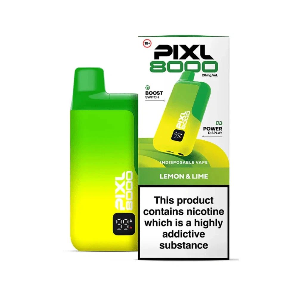 Pixl 8000 Prefilled Vape Pod Kit - Eliquid Base - Lemon & Lime