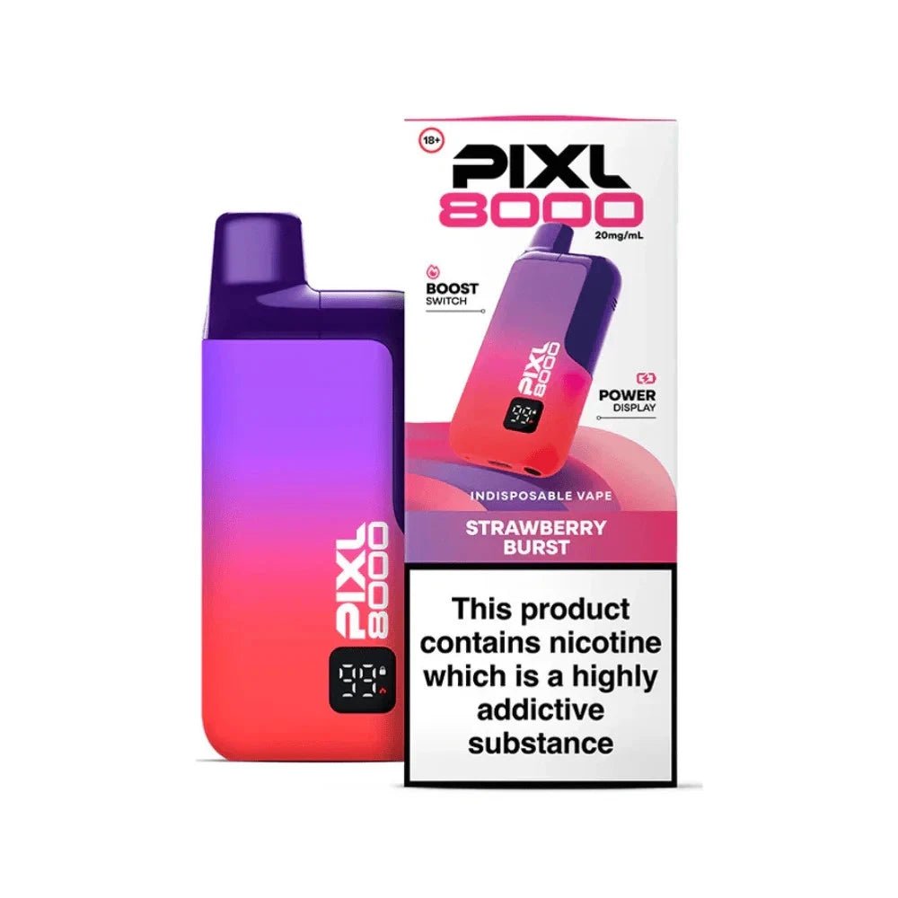 Pixl 8000 Prefilled Vape Pod Kit - Eliquid Base - Strawberry Brust