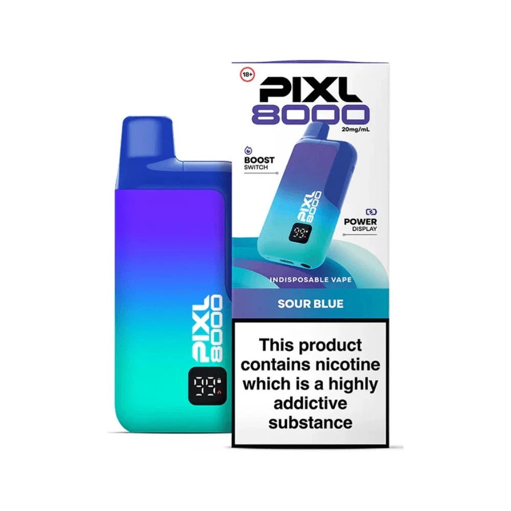 Pixl 8000 Prefilled Vape Pod Kit - Eliquid Base - Sour Blue